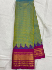 GREEN TEMPLE  SILK SAREE