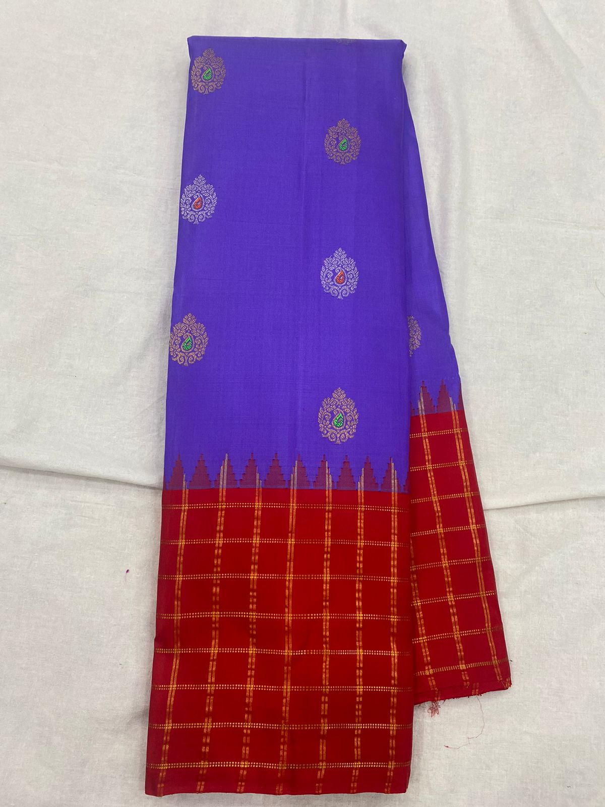 PURPLE / BLUE / RED KANCHI SAREES