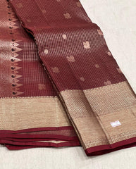 MAROON  KANCHI SAREES