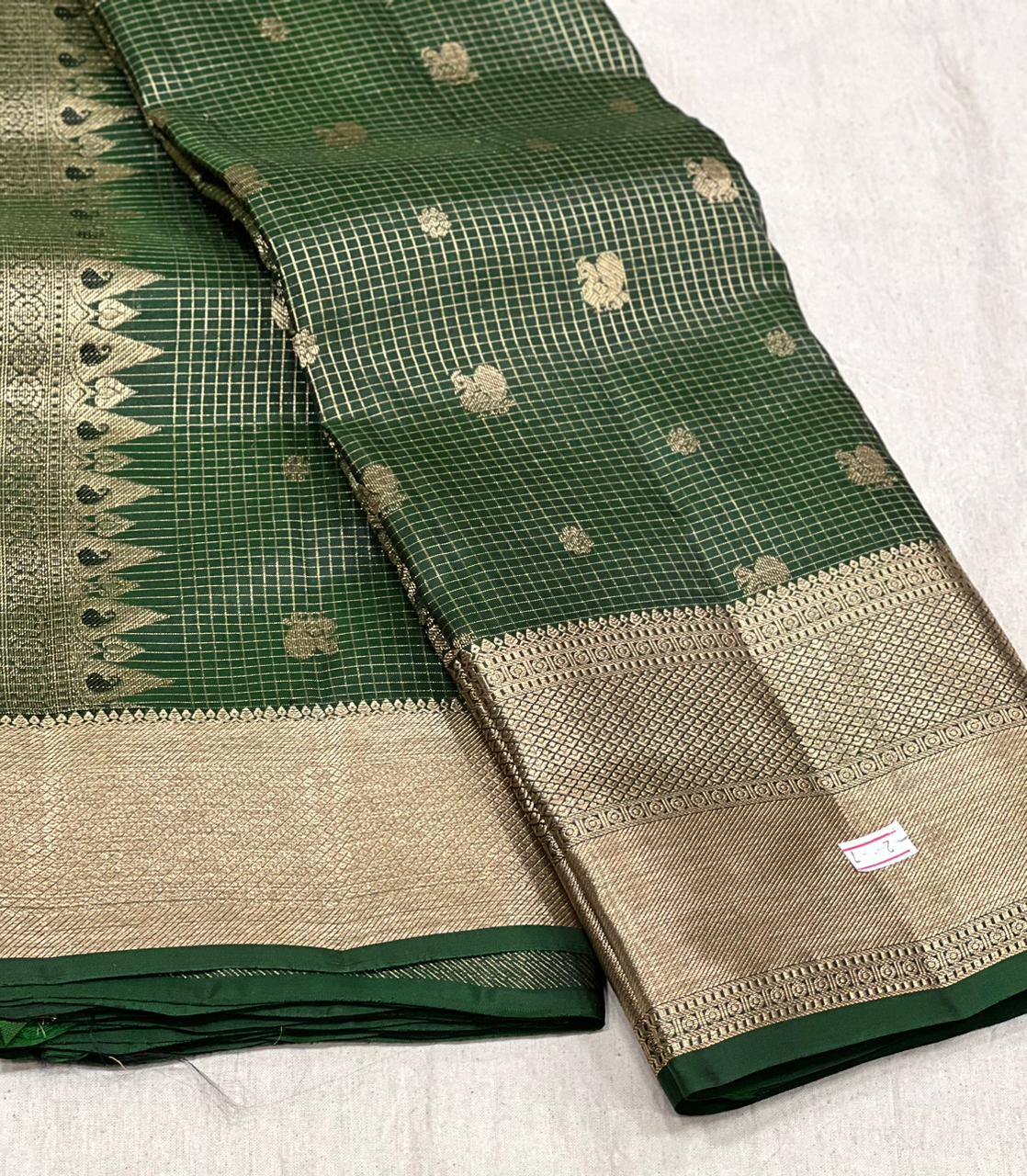 GREEN KANCHI SAREES