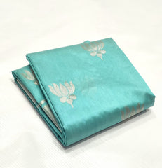 MINT BLUE CHANDERI SAREE