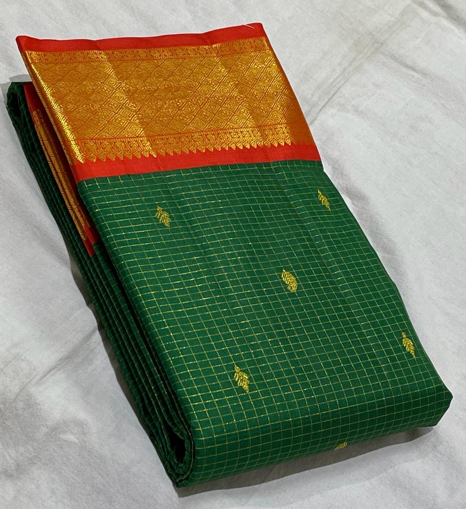 GREEN / RED KANCHI SAREES