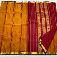 MUSTARD SIMPLE SILK  SAREES