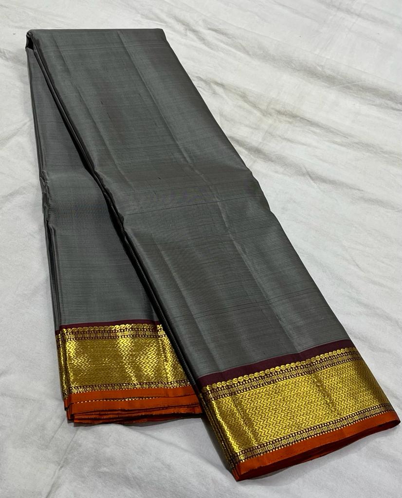 GREY SIMPLE SILK  SAREES