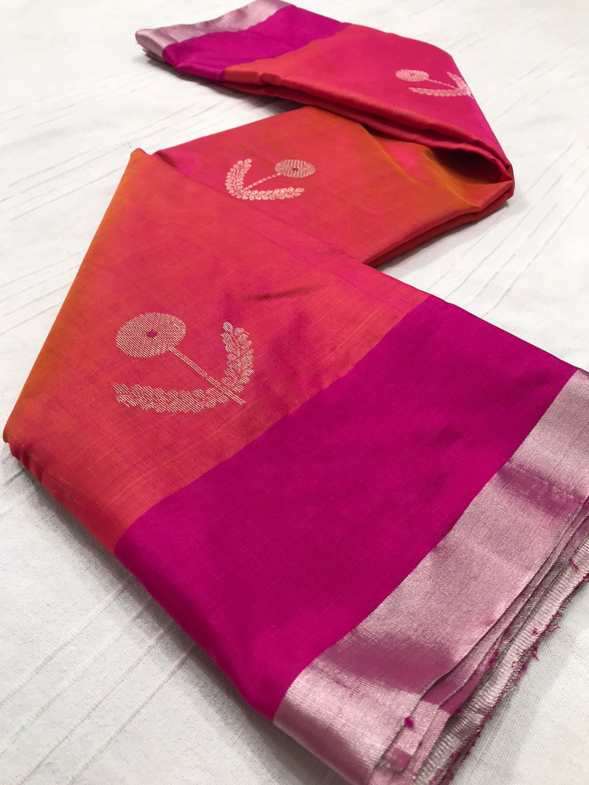 PINK CHANDERI SAREE