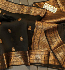 BROWN KORA ORGANZA SILK