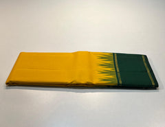 YELLOW/ GREEN KANCHI SILK SAREE