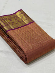 SAPOTA COLOR PURPLE  KANCHI SAREE