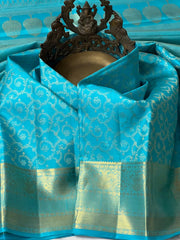 SKY BLUE  KANCHI SAREE