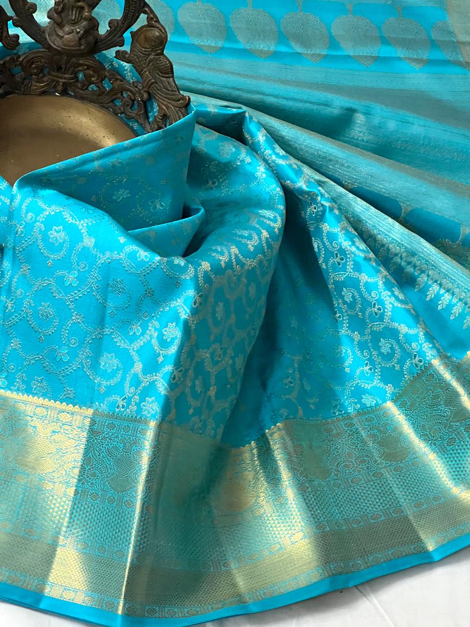 PURPLE/GOLD KANCHI SAREE