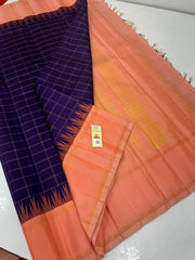 PURPLE TEMPLE BOARDER SAREE