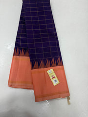 PURPLE TEMPLE BOARDER SAREE