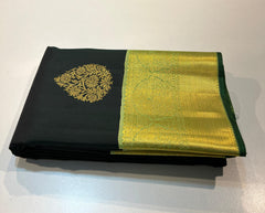 DARK GREEN /PASTEL GREEN COLOUR COMBINITION  KANCHI SILK SAREE