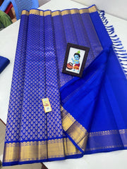 ROYAL BLUE ZARI KANCHI SILK SAREE