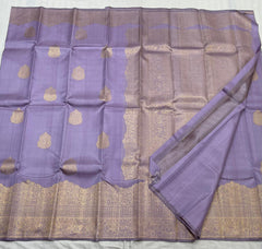 LILAC COLOUR COMBITION PURE KANCHI SILK SAREE