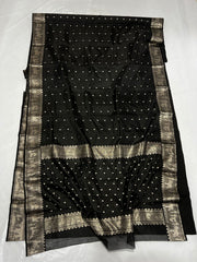 BLACK / SILVER  CHANDERI SAREE