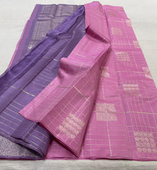 BABY PINK/LIGHT VOILET  COLOUR  KANCHI SILK SAREE