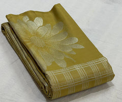 MEHNDHI COLOUR  KANCHI SILK SAREE