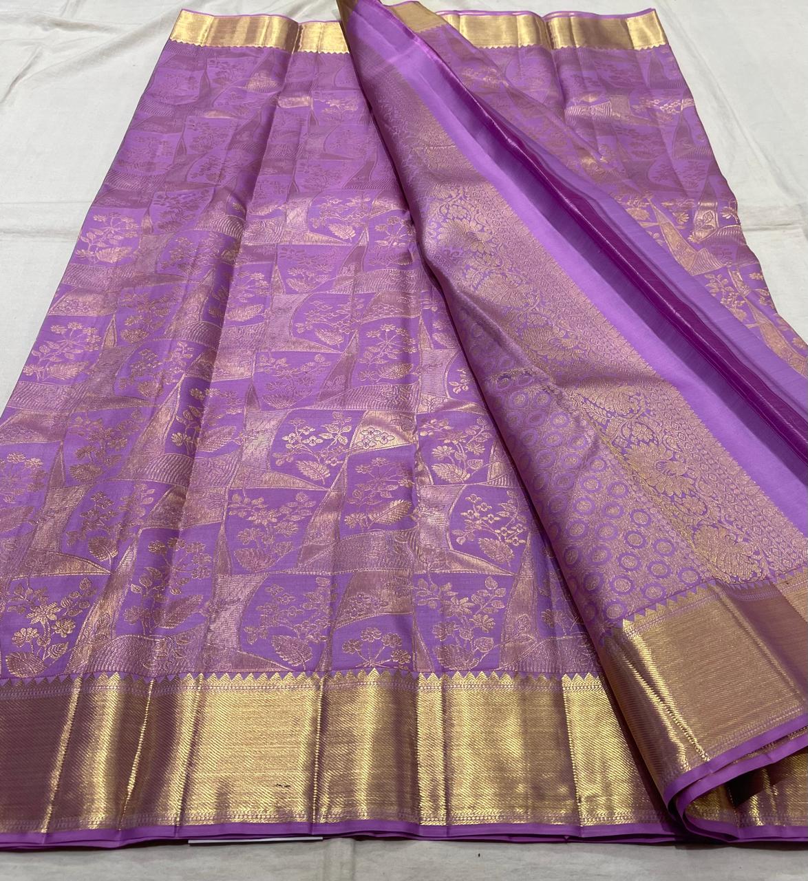 LILAC KANCHI SILK SAREE