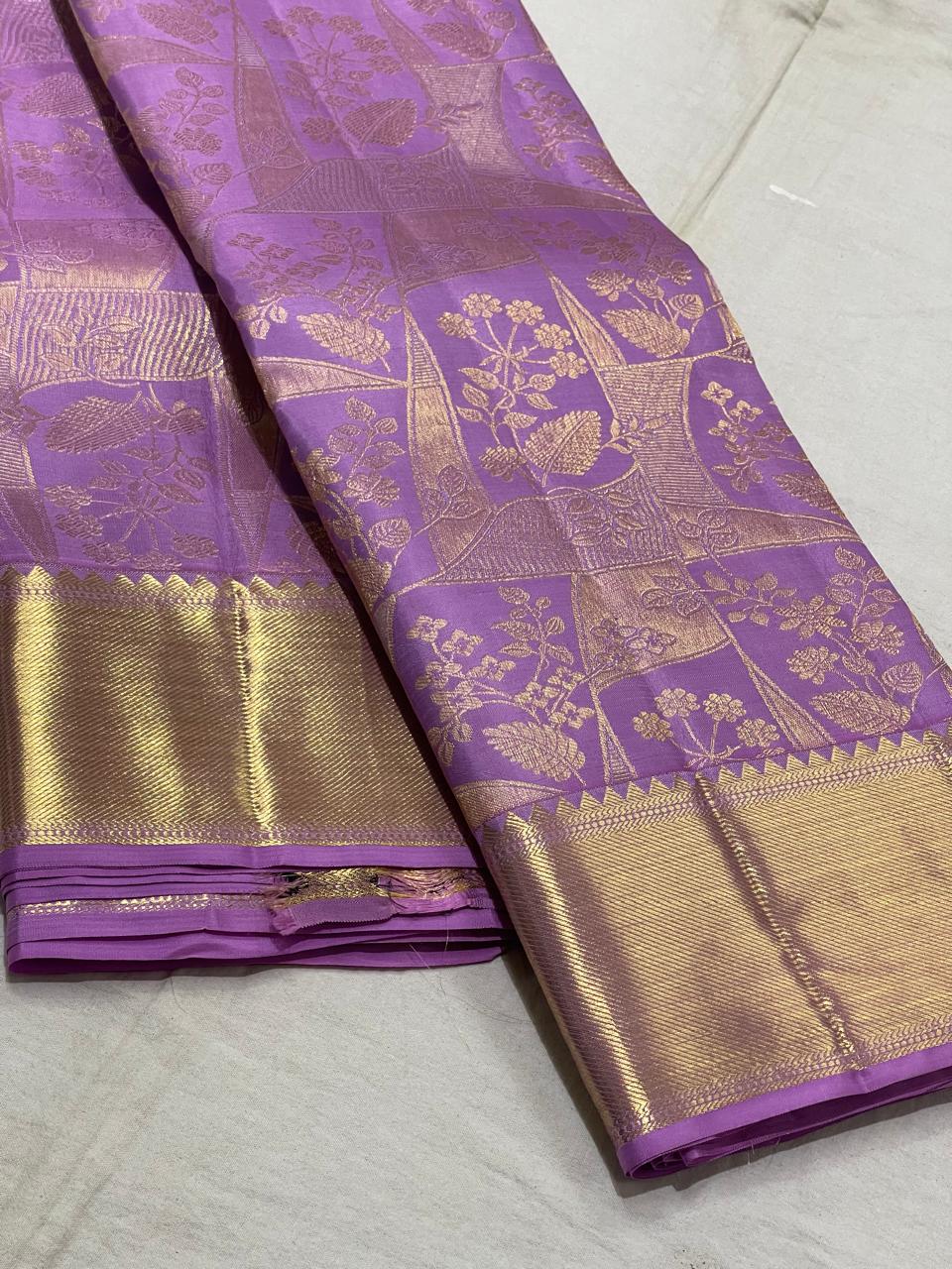 LILAC KANCHI SILK SAREE