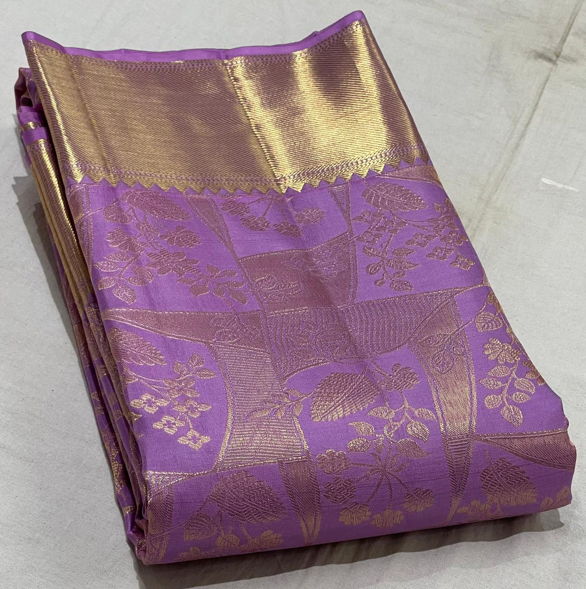 LILAC KANCHI SILK SAREE