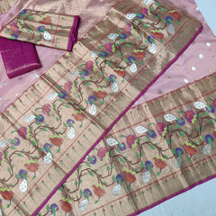 BABY PINK/ PINK GOLD ZARI KOTA SAREE