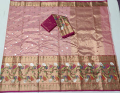 BABY PINK/ PINK GOLD ZARI KOTA SAREE