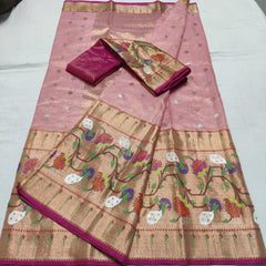 BABY PINK/ PINK GOLD ZARI KOTA SAREE