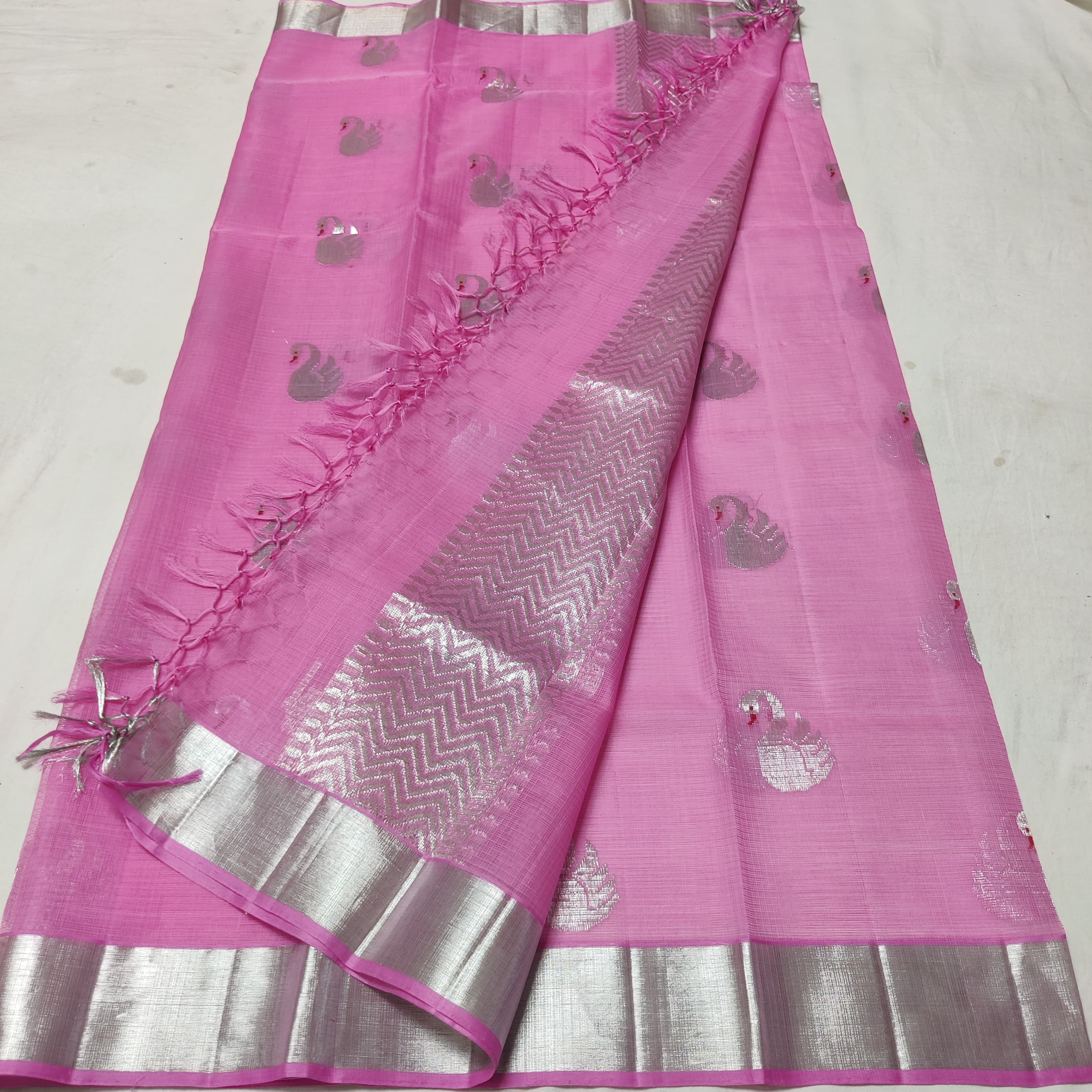 PINK ZARI KOTA SAREE