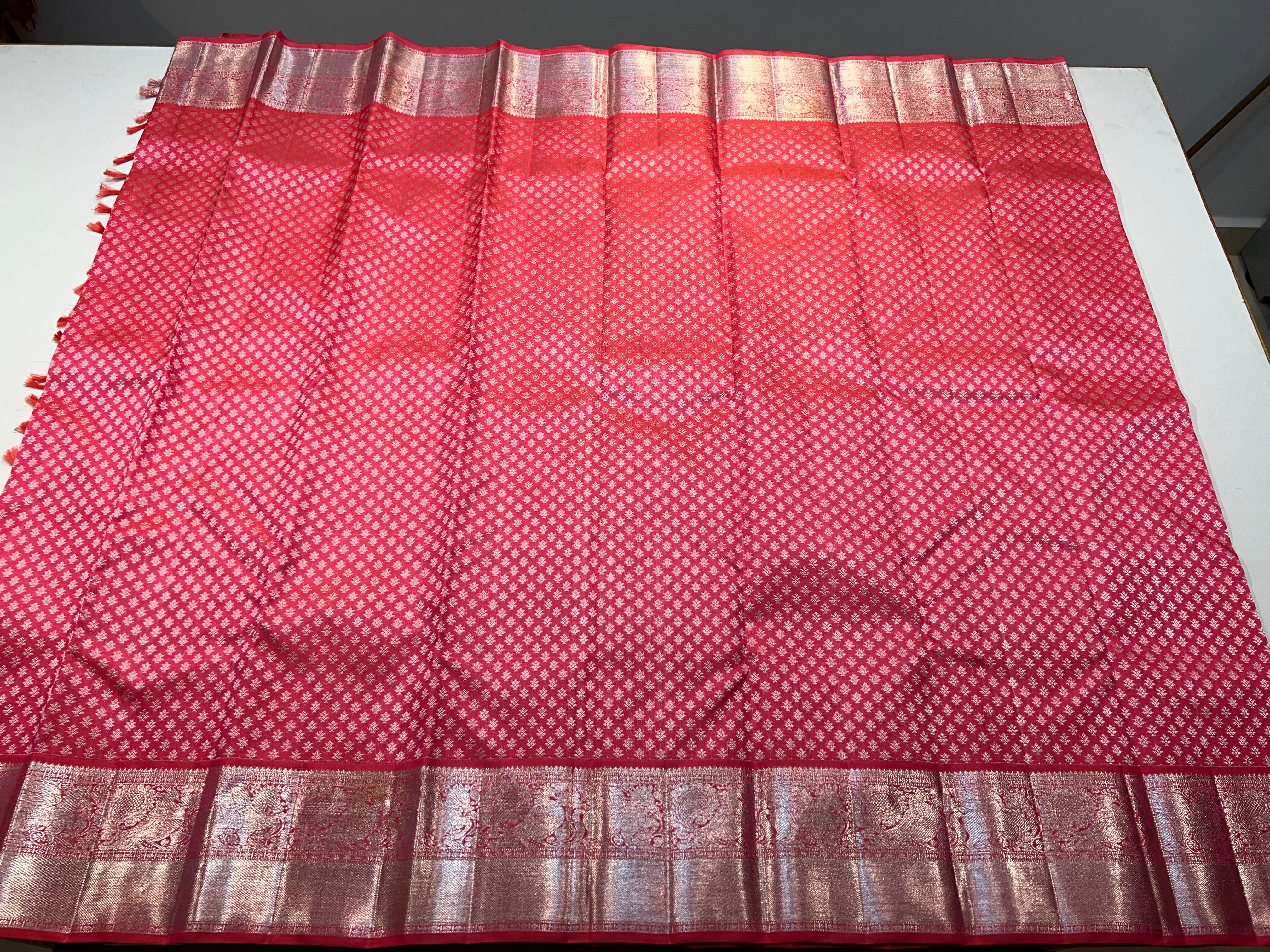 PASTEL PINK  ZARI KANCHI SILK SAREE