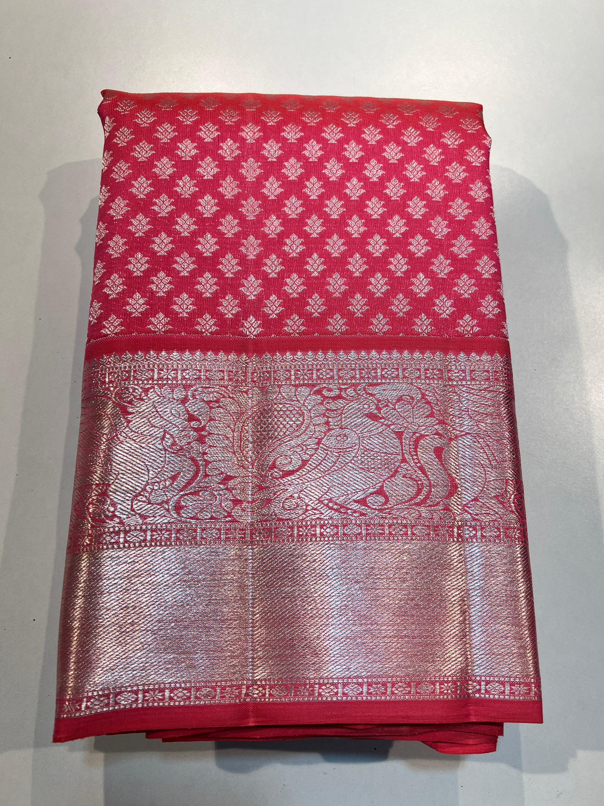 PASTEL PINK  ZARI KANCHI SILK SAREE