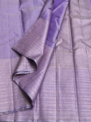 LAVENDER COLOUR COMBITION PURE KANCHI SILK SAREE