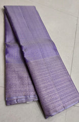 LAVENDER COLOUR COMBITION PURE KANCHI SILK SAREE