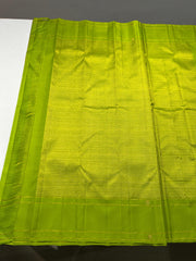 PARROT GREEN COLOUR COMBITION PURE KANCHI SILK SAREE