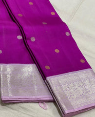 PURPLE/LILAC  COLOUR COMBITION PURE KANCHI SILK SAREE