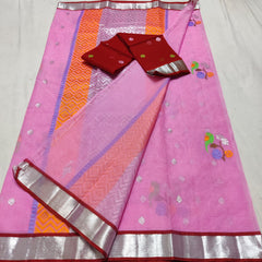 BABY PINK/RED YELLOW  ZARI KOTA SAREE