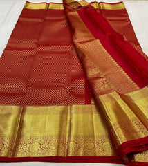 REDDISH MAROON  BORDER COLOUR COMBITION PURE KANCHI SILK SAREE