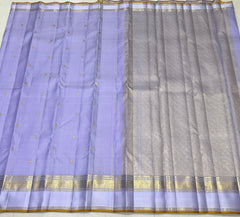 LAVENDER/MUSTARD YELLOW COLOUR COMBITION PURE KANCHI SILK SAREE