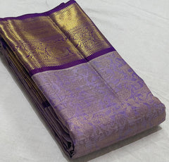 LAVENDER /VOILET  COLOUR COMBITION PURE KANCHI SILK SAREE