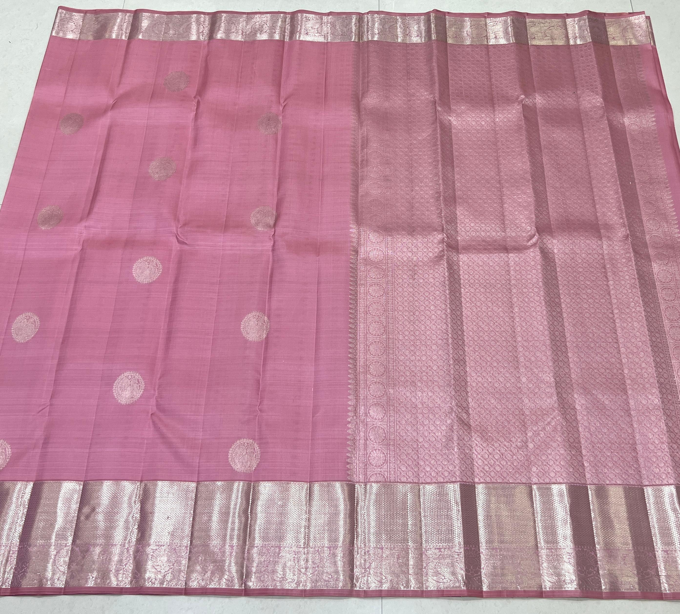 LILAC COMBITION PURE KANCHI SILK SAREE