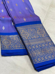 ROYAL BLUE COMBITION PURE KANCHI SILK SAREE