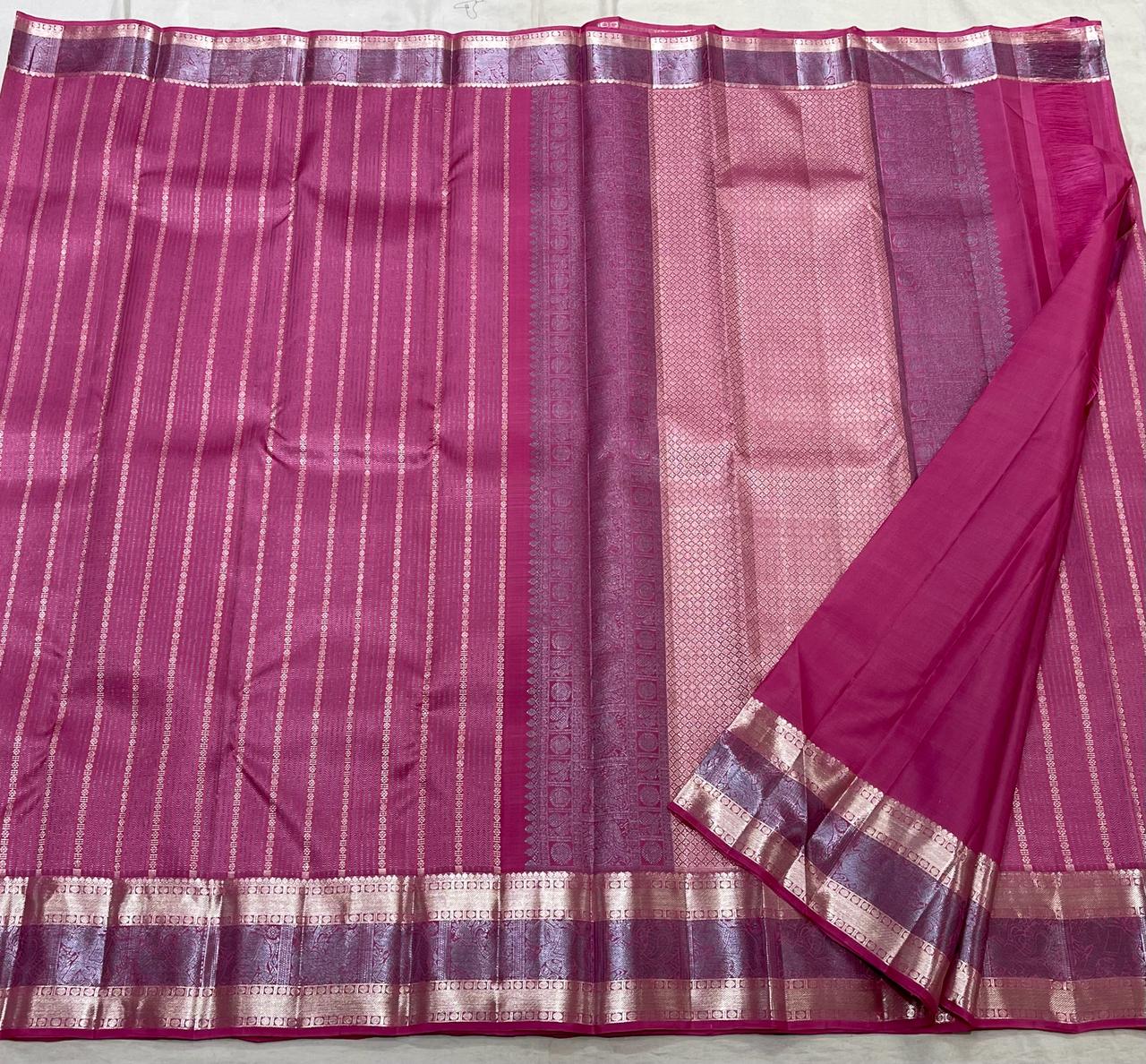 PINK  COMBITION PURE KANCHI SILK SAREE