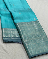 SKY BLUE  COMBITION PURE KANCHI SILK SAREE