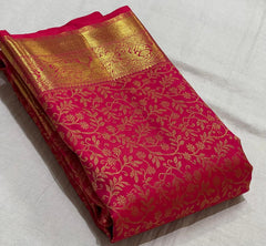 RANI PINK COMBITION PURE KANCHI SILK SAREE