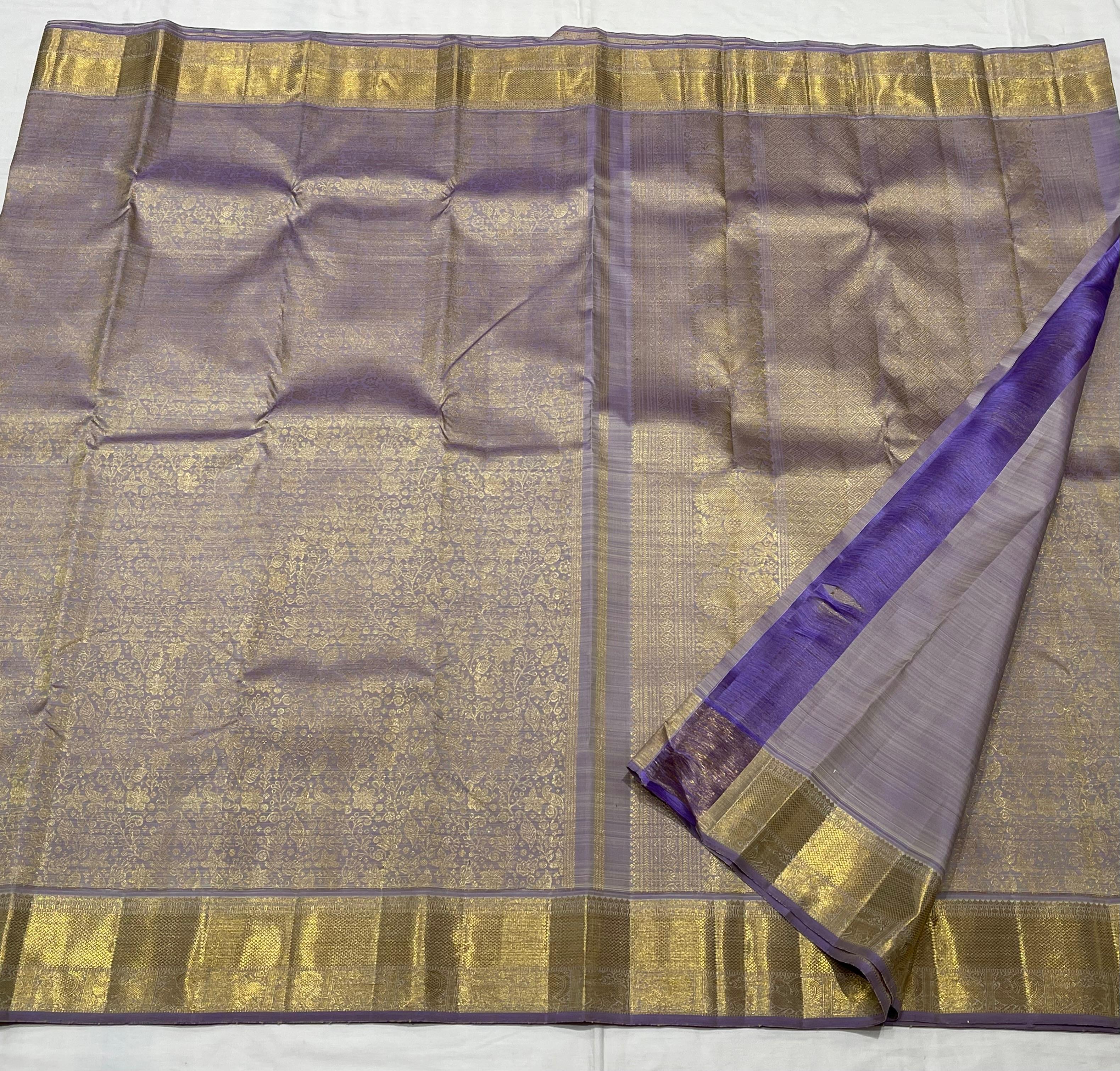 Dark Blue And Gold Saree