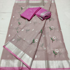 LILAC /BABY PINK   ZARI KOTA SAREE