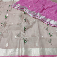 LILAC /BABY PINK   ZARI KOTA SAREE