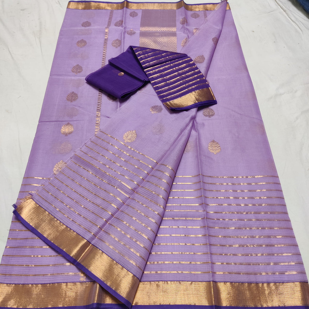 LAVENDER/VOILET  ZARI KOTA SAREE