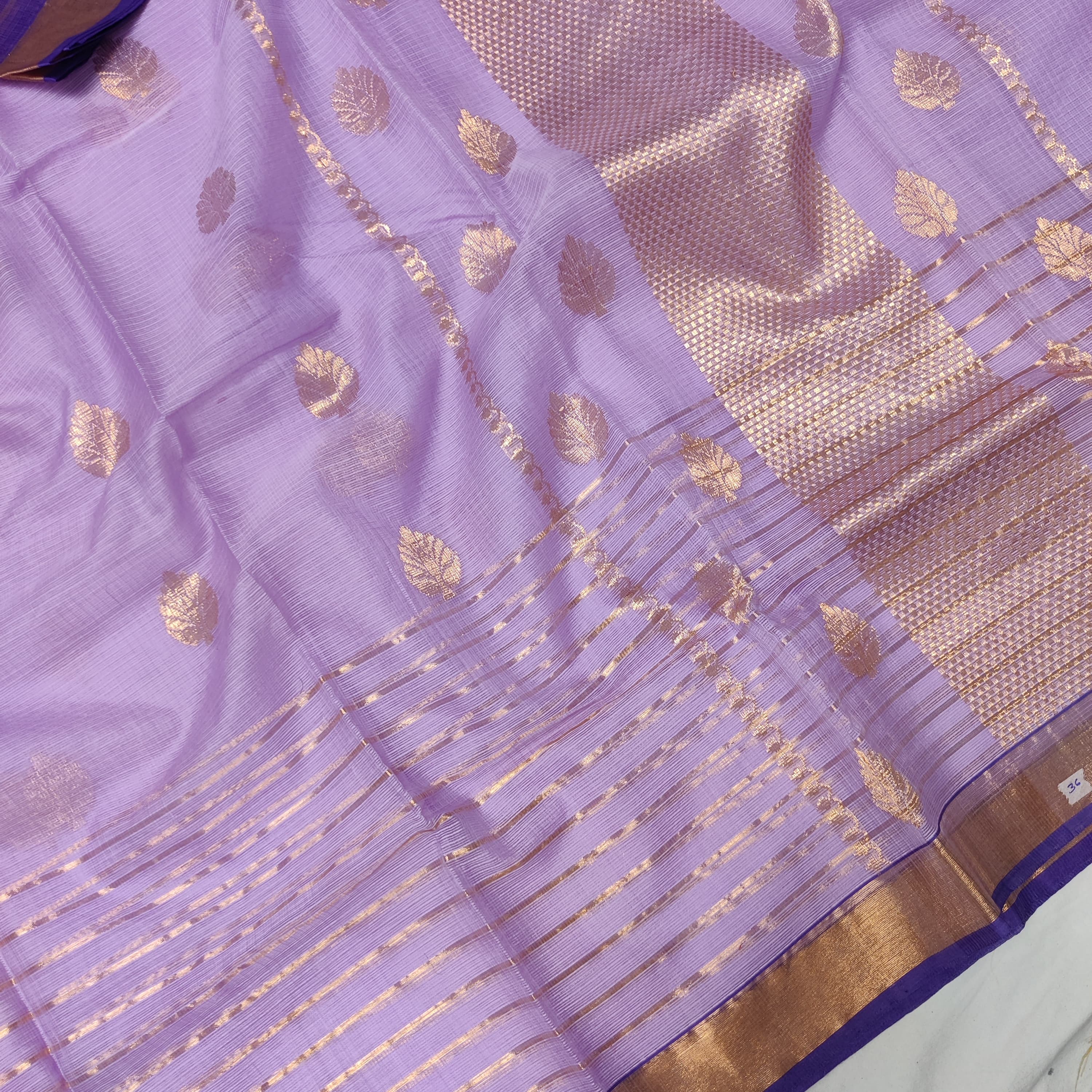 LAVENDER/VOILET  ZARI KOTA SAREE