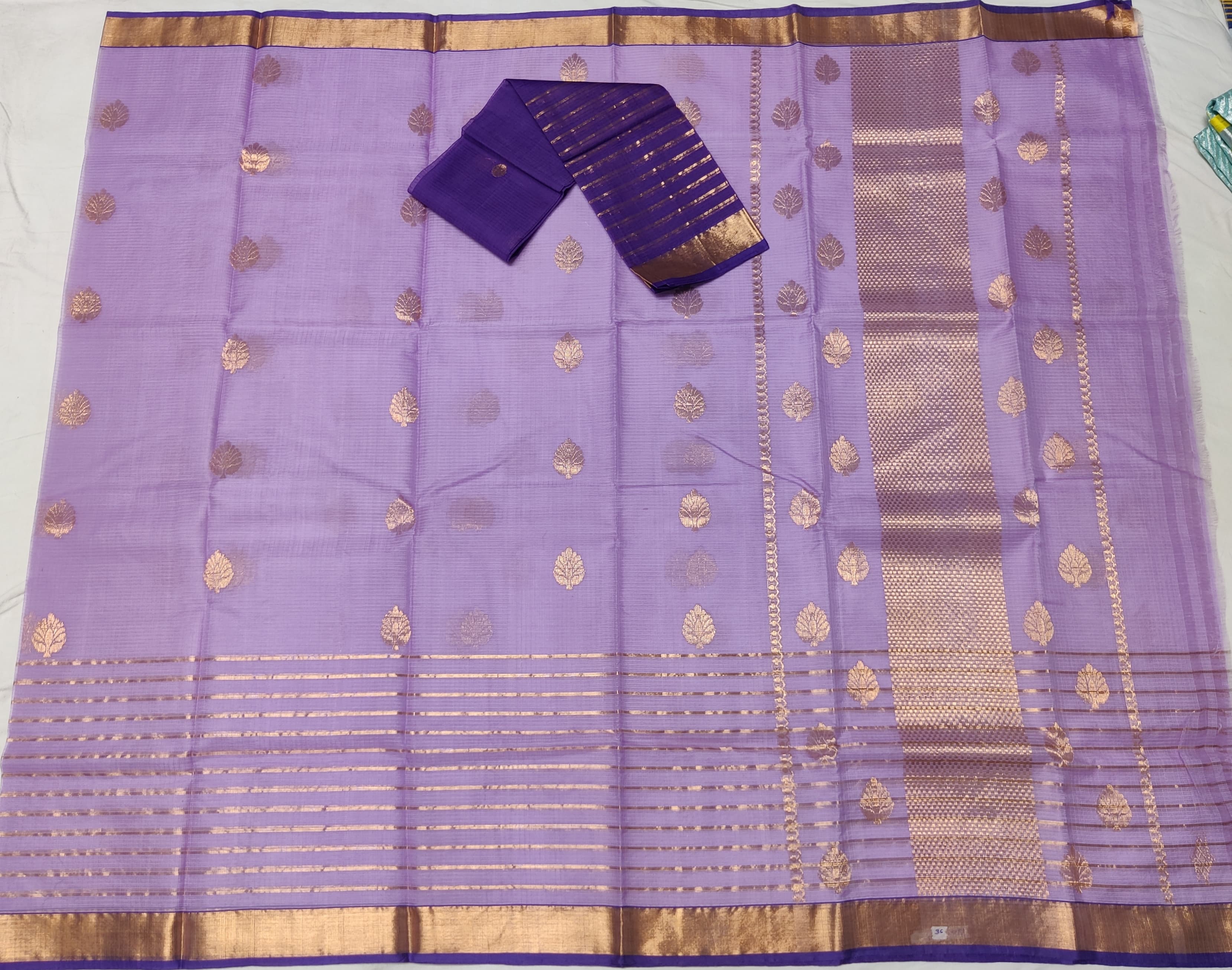 LAVENDER/VOILET  ZARI KOTA SAREE